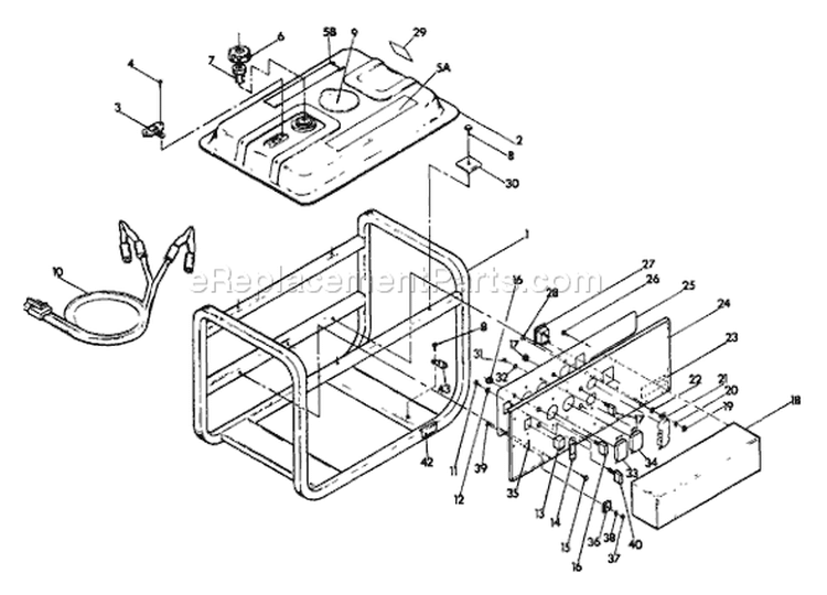 Page D Diagram and Parts List for 9116-0  Briggs and Stratton Generator